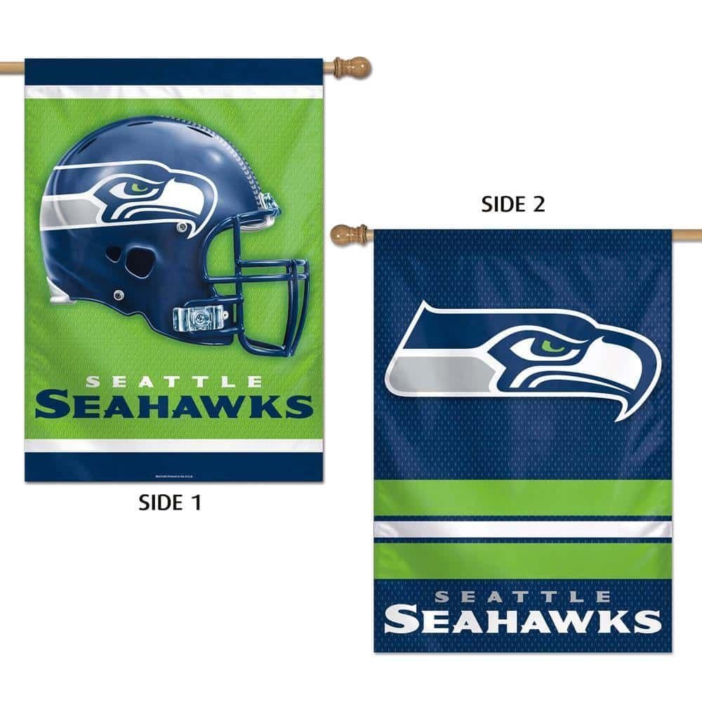 Seattle Seahawks Banner 2 Sided Double Design Flag heartlandflags