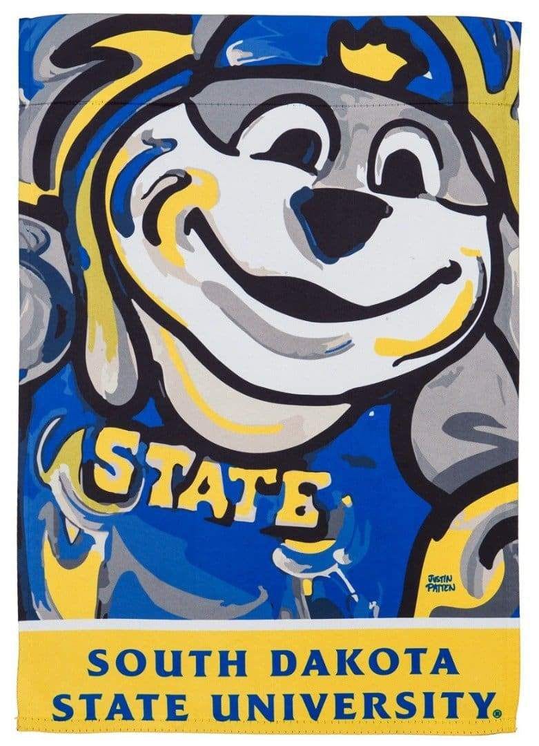 South Dakota State Garden Flag 2 Sided Justin Patten Jackrabbits heartlandflags