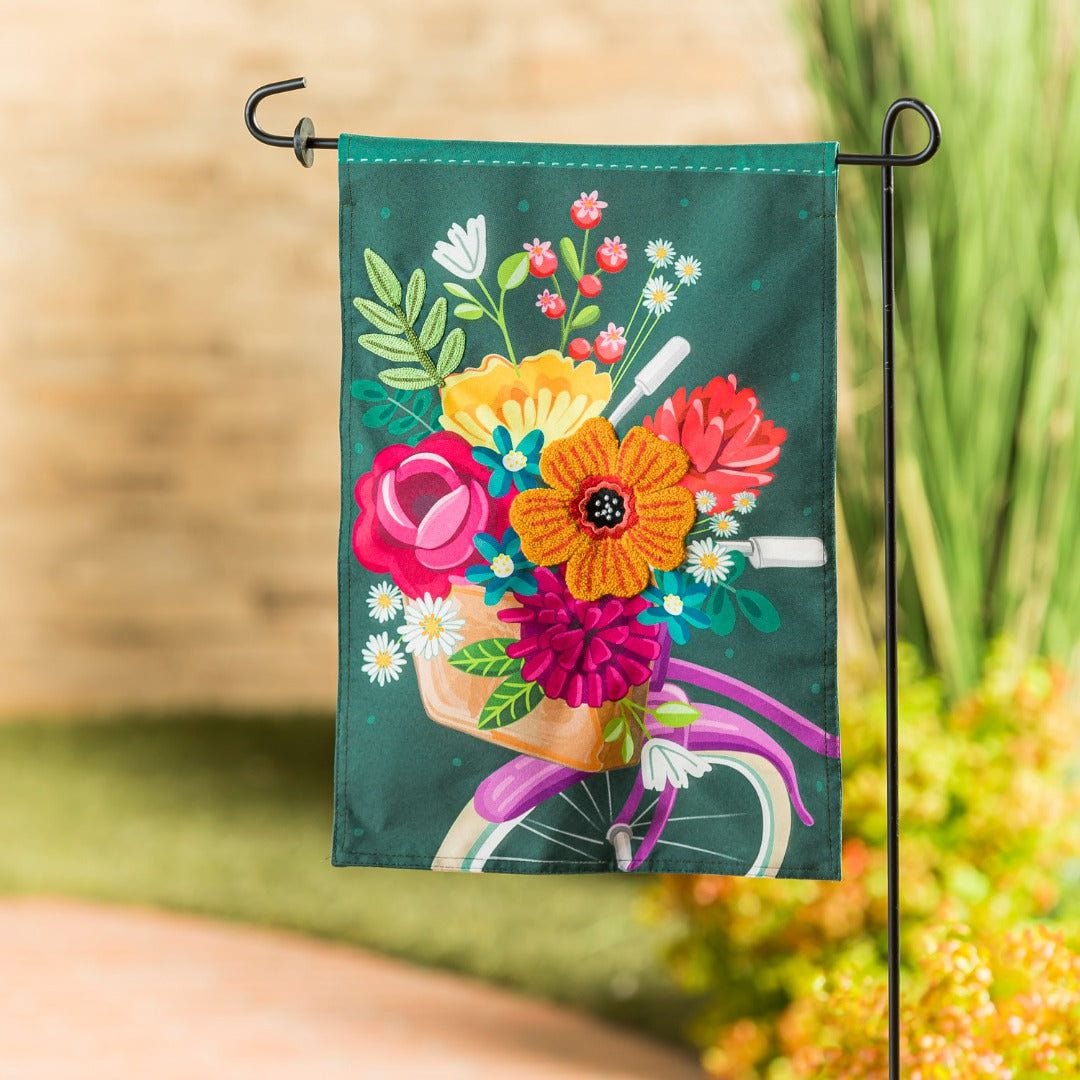 Springtime Bicycle Spring Garden Flag 2 Sided heartlandflags