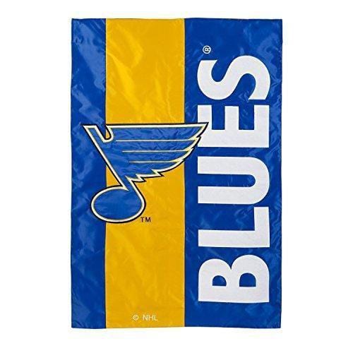 St Louis Blues Garden Flag 2 Sided Embellished Logo heartlandflags