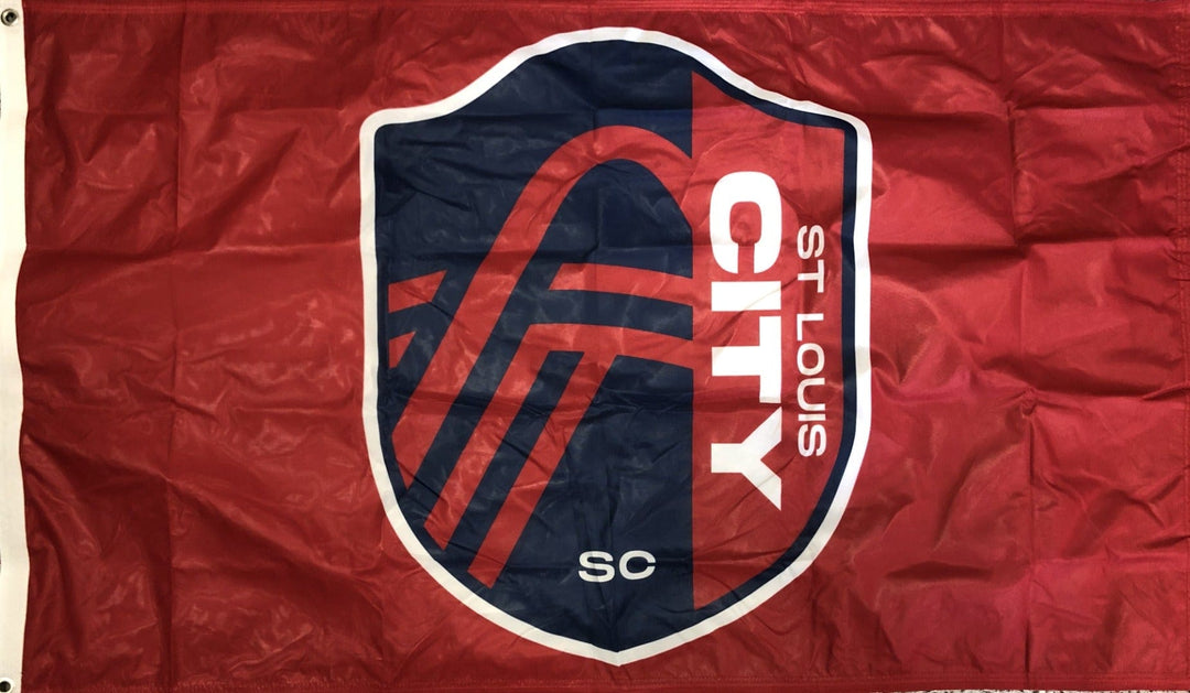 St Louis City SC Flag 3x5 Logo Red heartlandflags