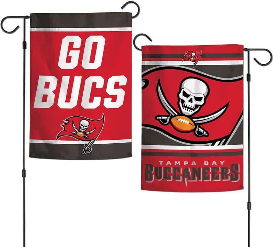 Tampa Bay Buccaneers Garden Flag 2 Sided Go Bucs Slogan heartlandflags