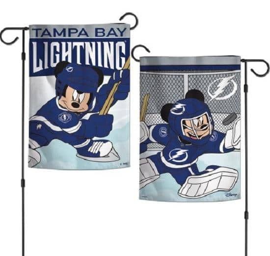 Tampa Bay Lightning Garden Flag 2 Sided Mickey Mouse heartlandflags