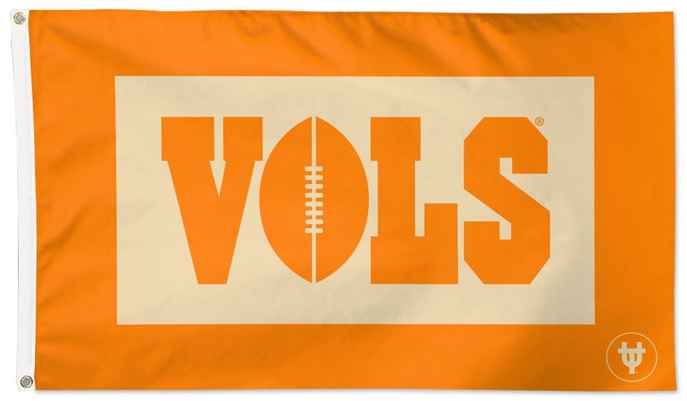 Tennessee Volunteers Flag 3x5 Retro VOLS Logo Orange heartlandflags