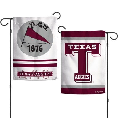 Texas A&M Garden Flag 2 Sided Aggies Vault Logo heartlandflags