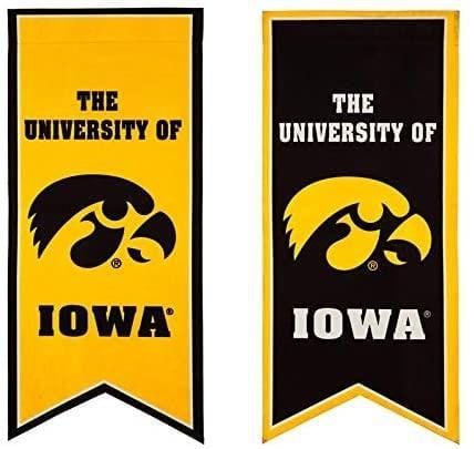 The University of Iowa Garden Flag 2 Sided Long Pennant heartlandflags