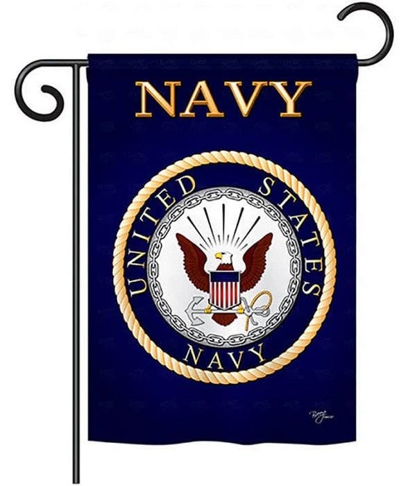 US Navy 2 Sided Military Garden Flag heartlandflags