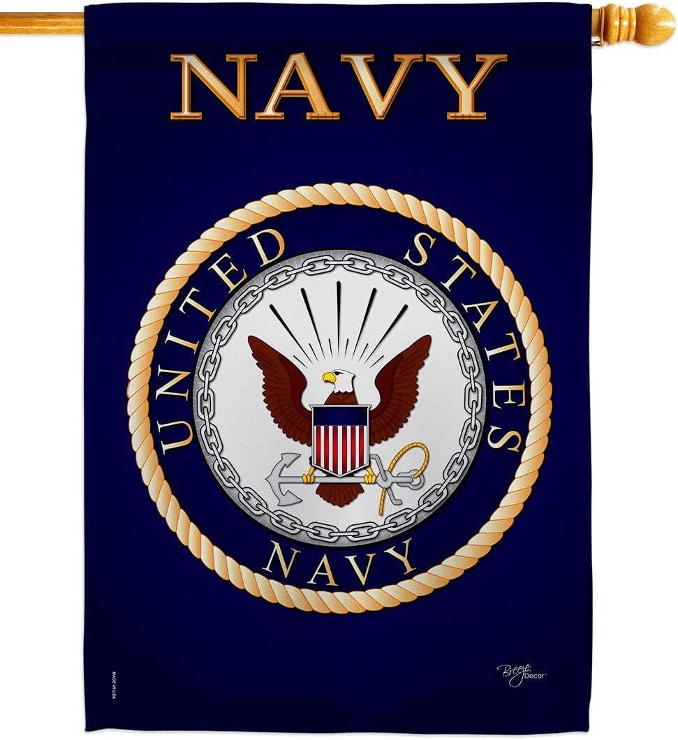 US Navy Flag 2 Sided Vertical House Banner heartlandflags