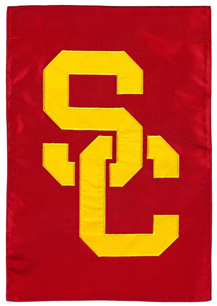 USC Trojans Garden Flag 2 Sided Applique Logo heartlandflags