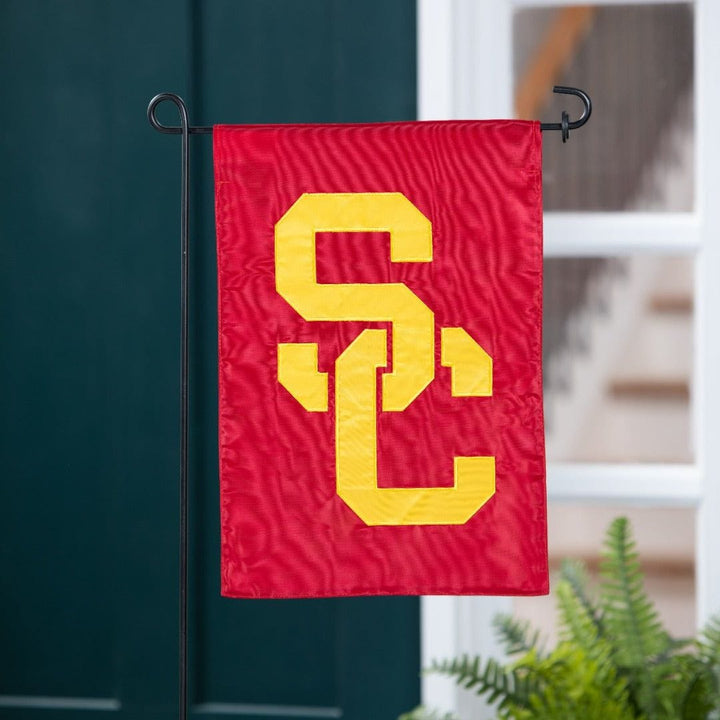 USC Trojans Garden Flag 2 Sided Applique Logo heartlandflags