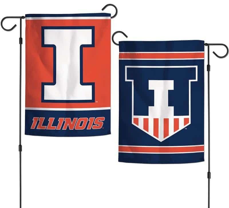 University of Illinois Garden Flag 2 Sided Illini heartlandflags