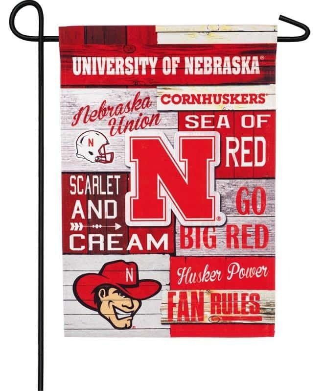 University of Nebraska Garden Flag 2 Sided Go Big Red heartlandflags