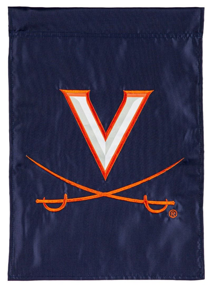 University of Virginia Garden Flag 2 Sided Applique Logo heartlandflags