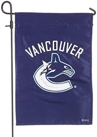 Vancouver Canucks 2 Sided Applique Garden Flag heartlandflags