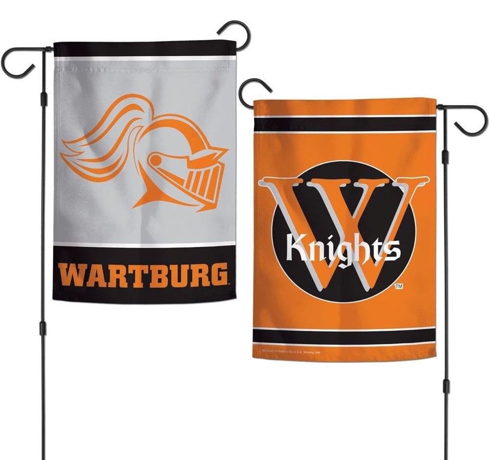 Wartburg Knights Garden Flag 2 Sided Double Logo heartlandflags