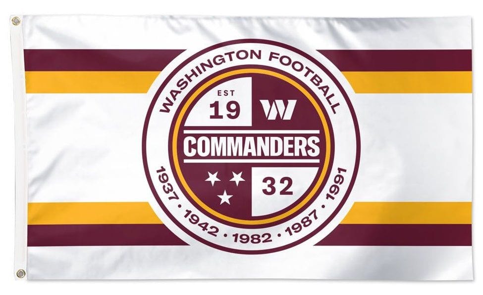 Washington Commanders Flag 3x5 Away Stripe heartlandflags