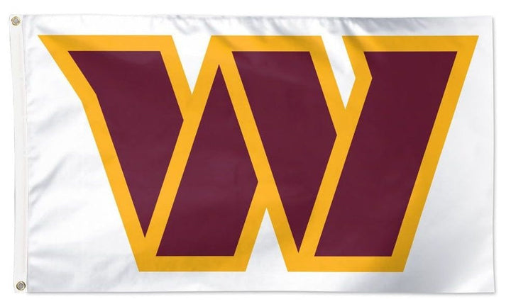 Washington Commanders Flag 3x5 White Logo heartlandflags