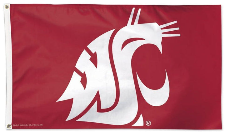 Washington State Cougars Flag 3x5 Logo heartlandflags