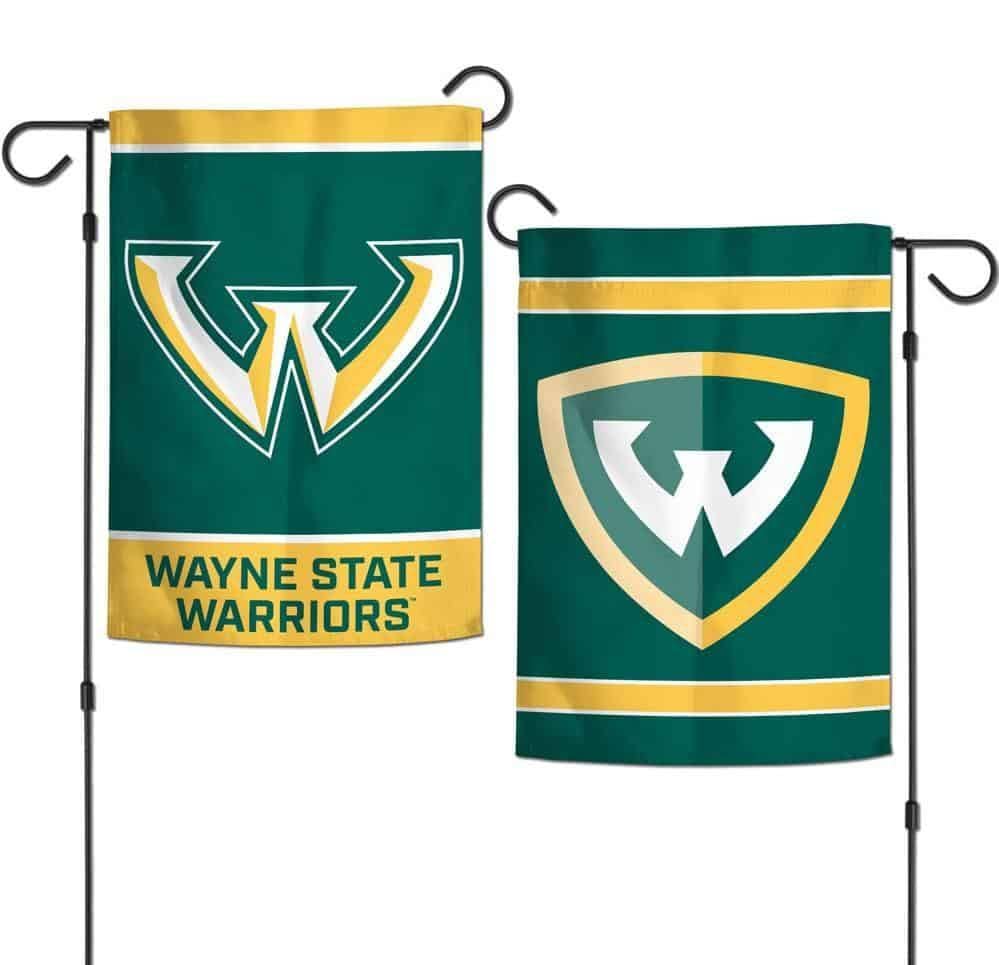 Wayne State Warriors Garden Flag 2 Sided heartlandflags