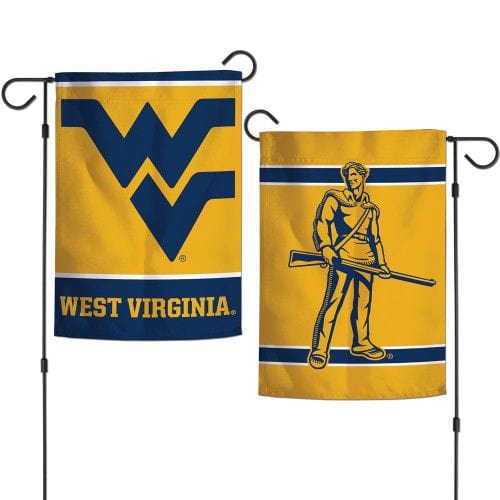 West Virginia Mountaineers Garden Flag 2 Sided Double Logo heartlandflags