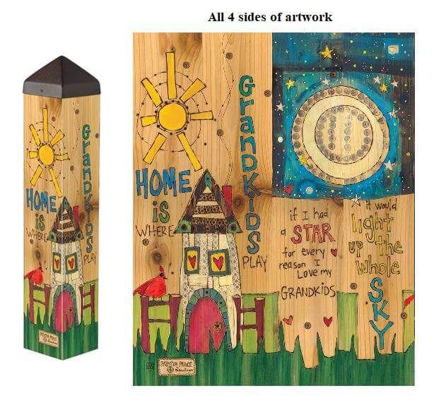 Where Grandkids Play Art Pole 20 Inches Tall Love heartlandflags