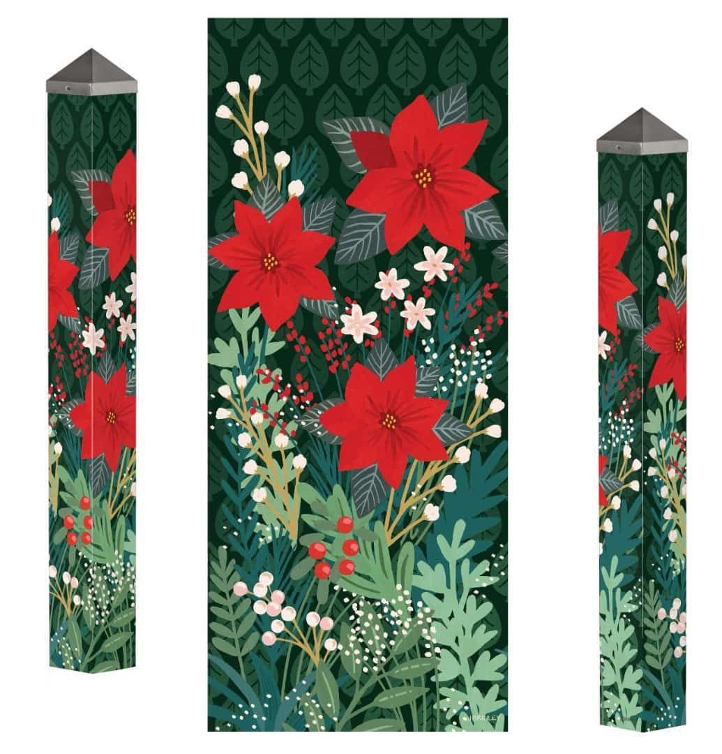 Winter Garden Art Pole 40 Inches Tall Painted Peace heartlandflags