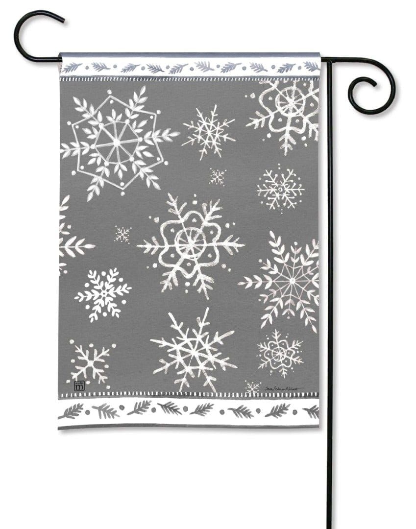 Winter Snowflakes Garden Flag 2 Sided heartlandflags