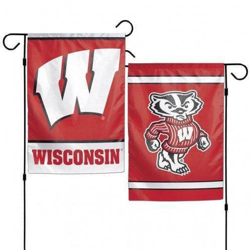 Wisconsin Badgers Garden Flag 2 Sided Bucky heartlandflags