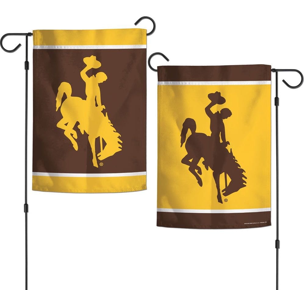 Wyoming Cowboys Garden Flag 2 Sided Logo heartlandflags