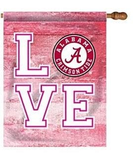 Alabama Crimson Tide Flag 2 Sided LOVE House Banner heartlandflags