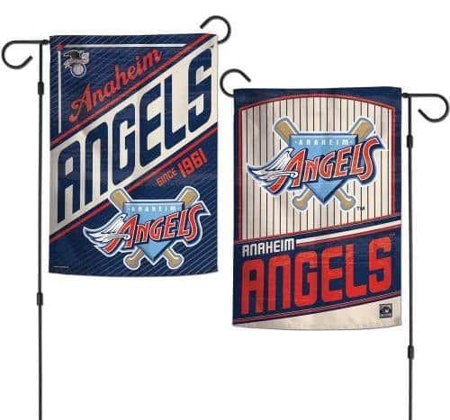 Anaheim Angels Garden Flag 2 Sided Cooperstown Logo heartlandflags