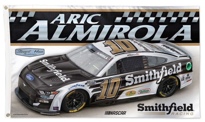 Aric Almirola Flag 3x5 Smithfield Race Car 2023 heartlandflags