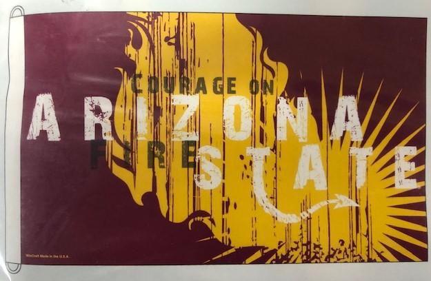 Arizona State Flag 3x5 Courage On Fire D Rings heartlandflags