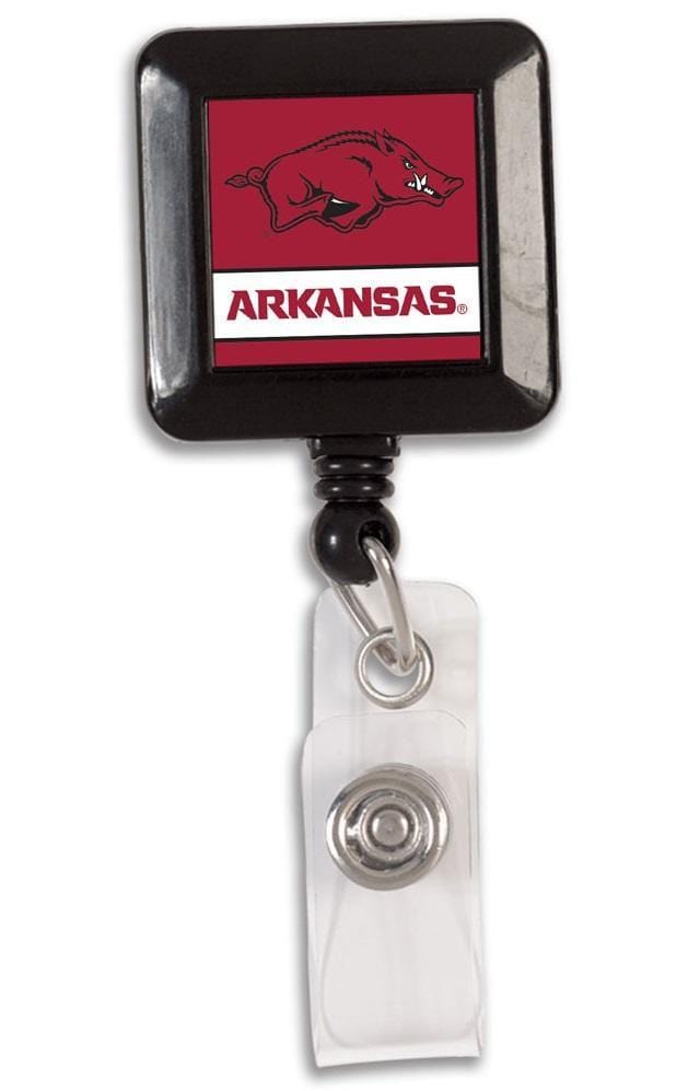 Arkansas Razorbacks Reel Retractable Name Badge Holder heartlandflags