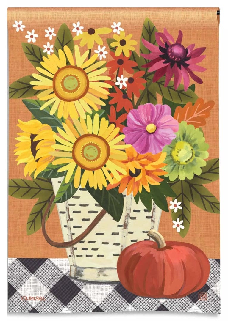 Autumn Basket Garden Flag 2 Sided heartlandflags