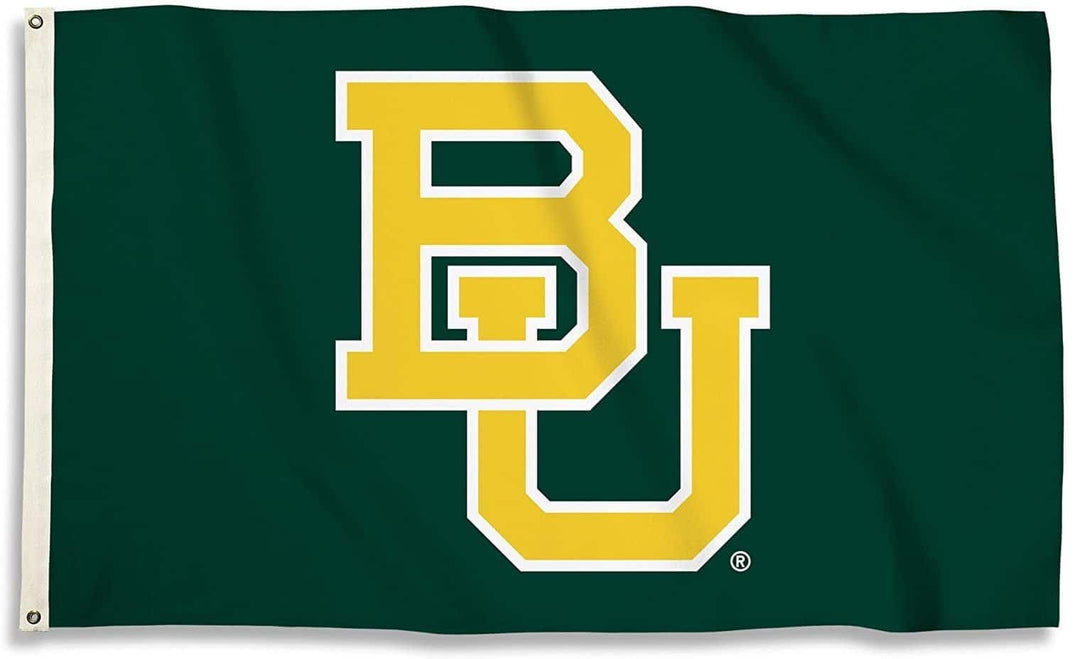 Baylor University Flag 3x5 BU Logo Green heartlandflags