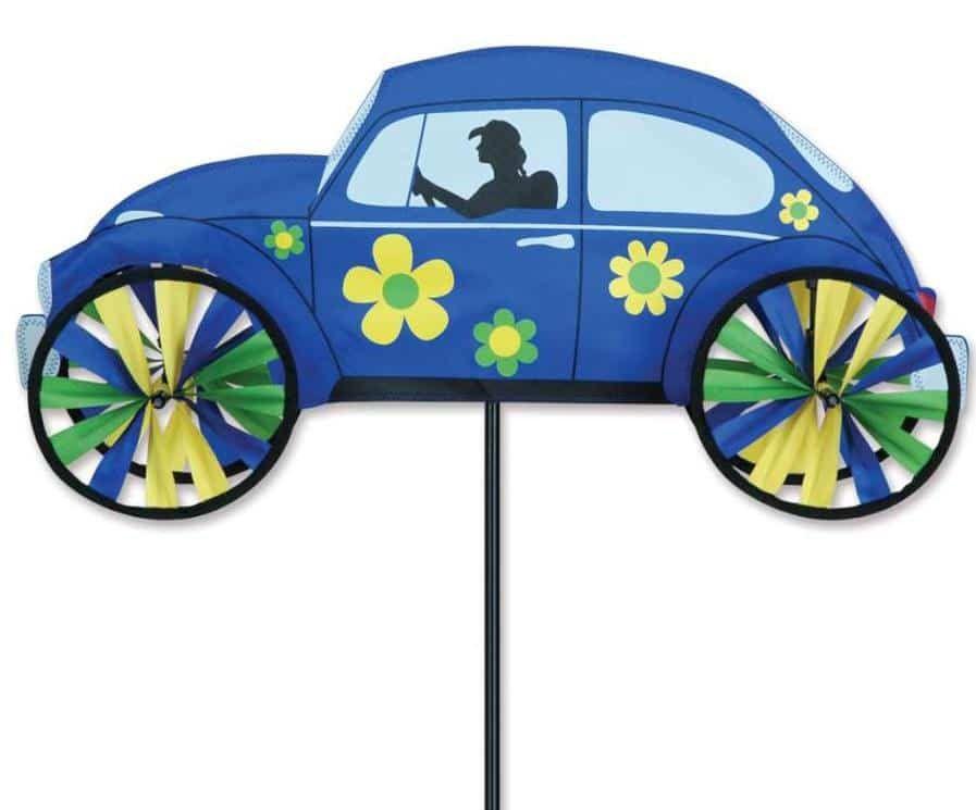 Blue Hippie Mobile Volkswagen Beetle Wind Spinner heartlandflags