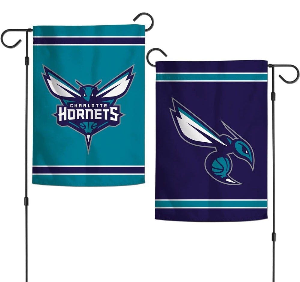 Charlotte Hornets Garden Flag 2 Sided Logo heartlandflags