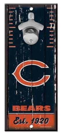 Chicago Bears Bottle Opener Wood Sign heartlandflags