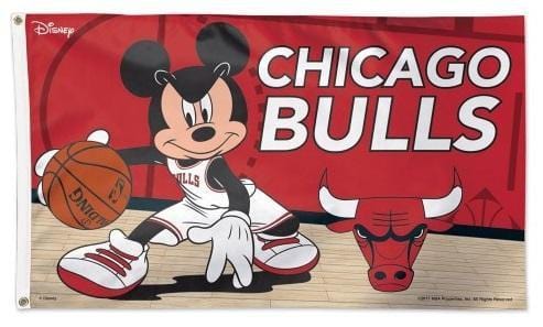 Chicago Bulls Flag 3x5 Mickey Mouse Basketball heartlandflags