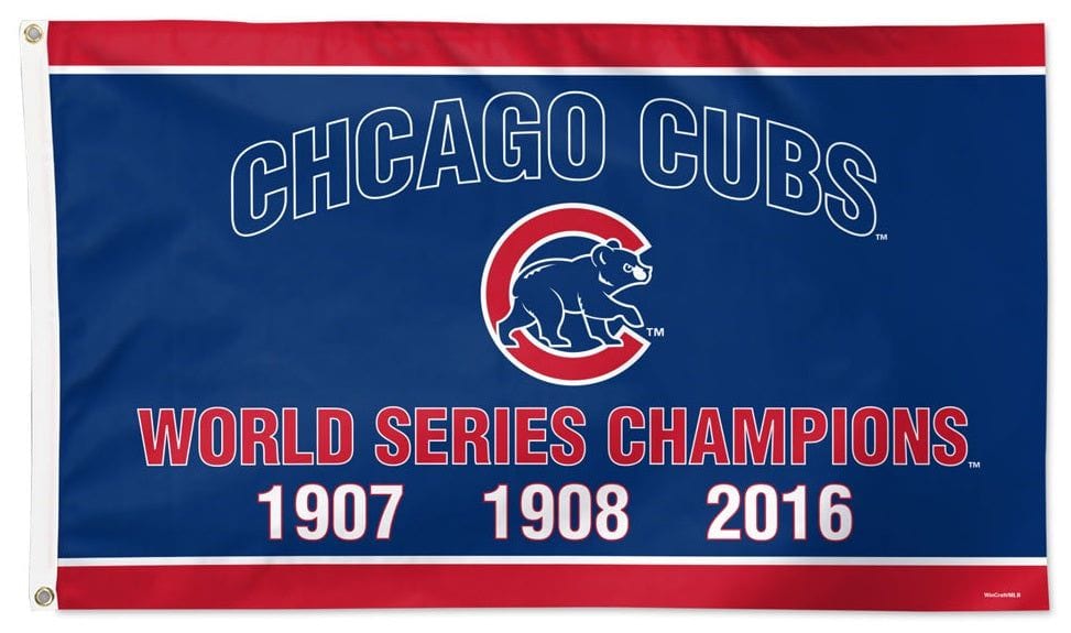 Chicago Cubs Flag 3x5 World Series Years Milestone heartlandflags