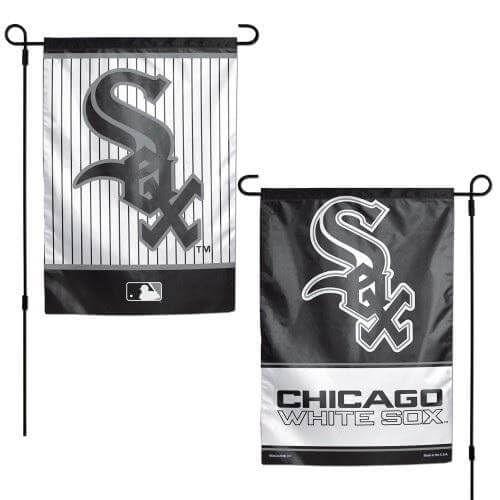 Chicago White Sox Garden Flag 2 Sided Pinstripe heartlandflags