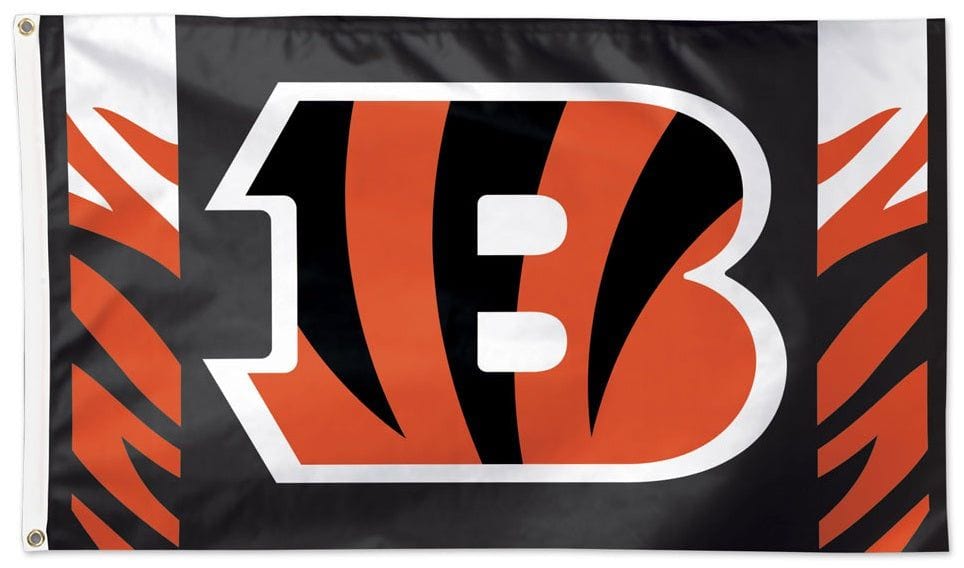 Cincinnati Bengals Flag 3x5 Vertical Stripe Black heartlandflags