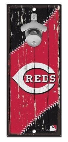 Cincinnati Reds Bottle Opener Wood Sign heartlandflags