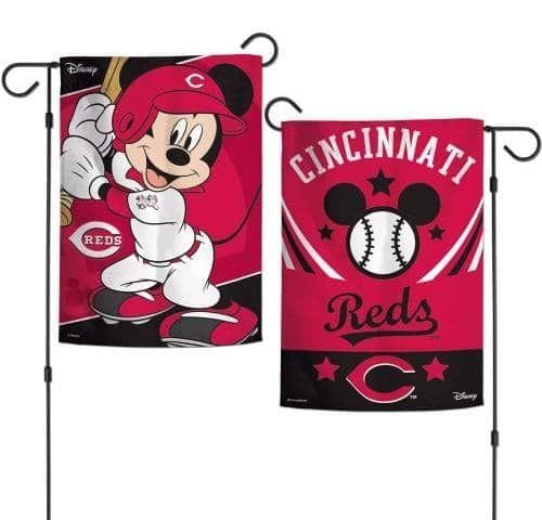 Cincinnati Reds Garden Flag 2 Sided Baseball Mickey Mouse heartlandflags