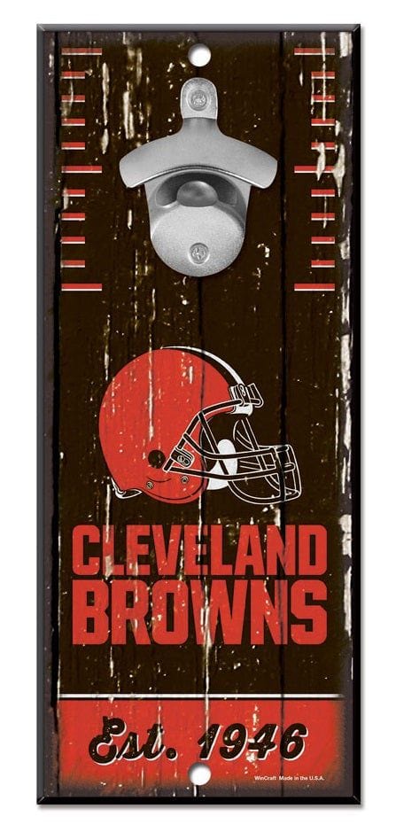 Cleveland Browns Bottle Opener Wood Sign Craft Beer heartlandflags