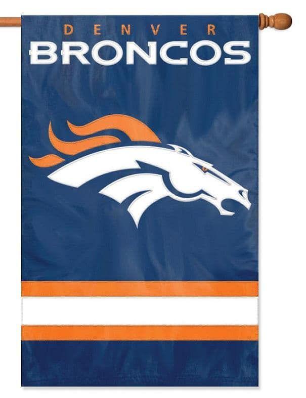 Denver Broncos Flag 2 Sided Applique House Banner heartlandflags