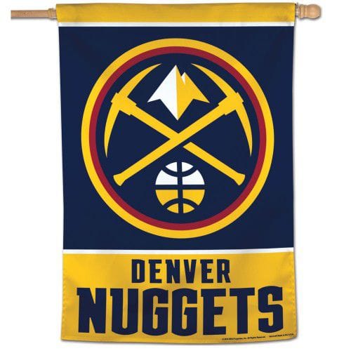 Denver Nuggets Banner Pickaxe Logo Vertical Flag heartlandflags