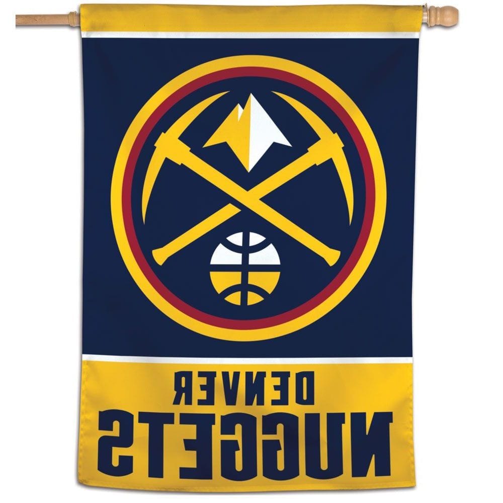 Denver Nuggets Banner Pickaxe Logo Vertical Flag heartlandflags