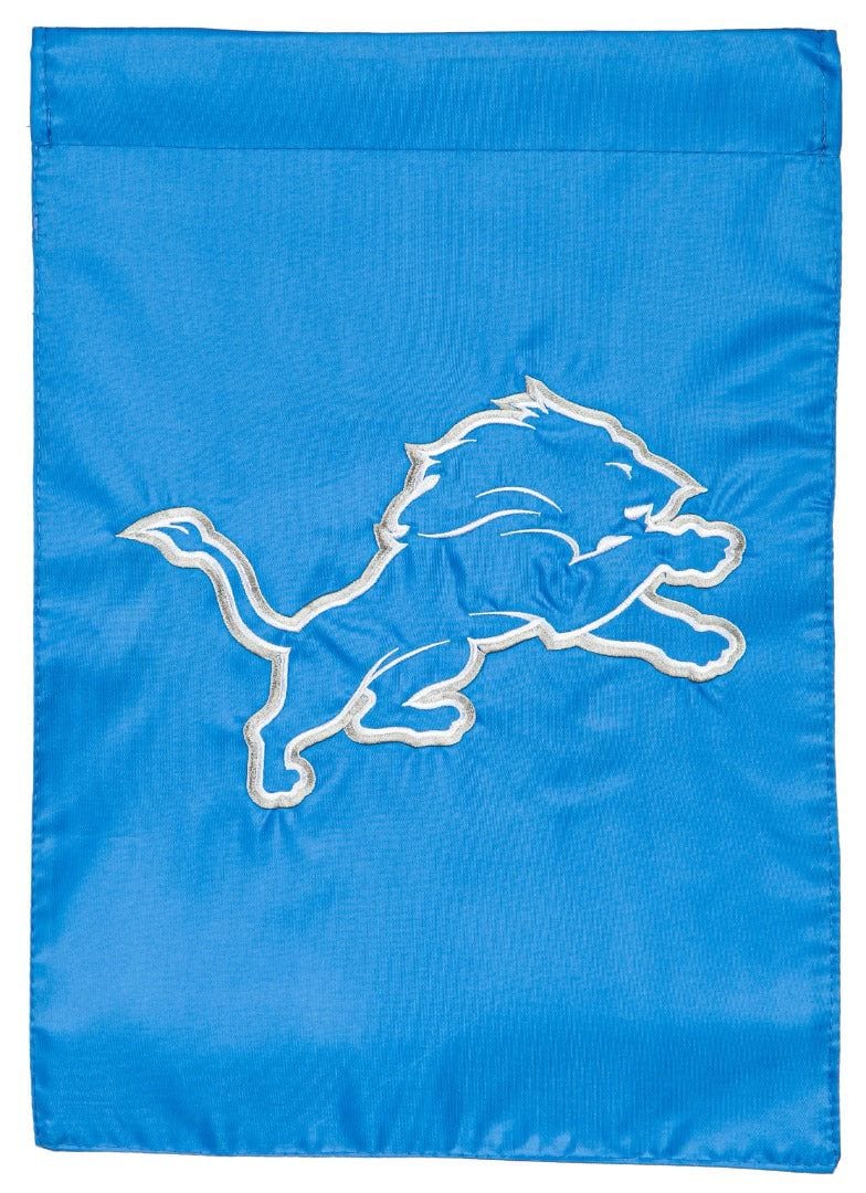 Detroit Lions Garden Flag 2 Sided Applique Logo heartlandflags